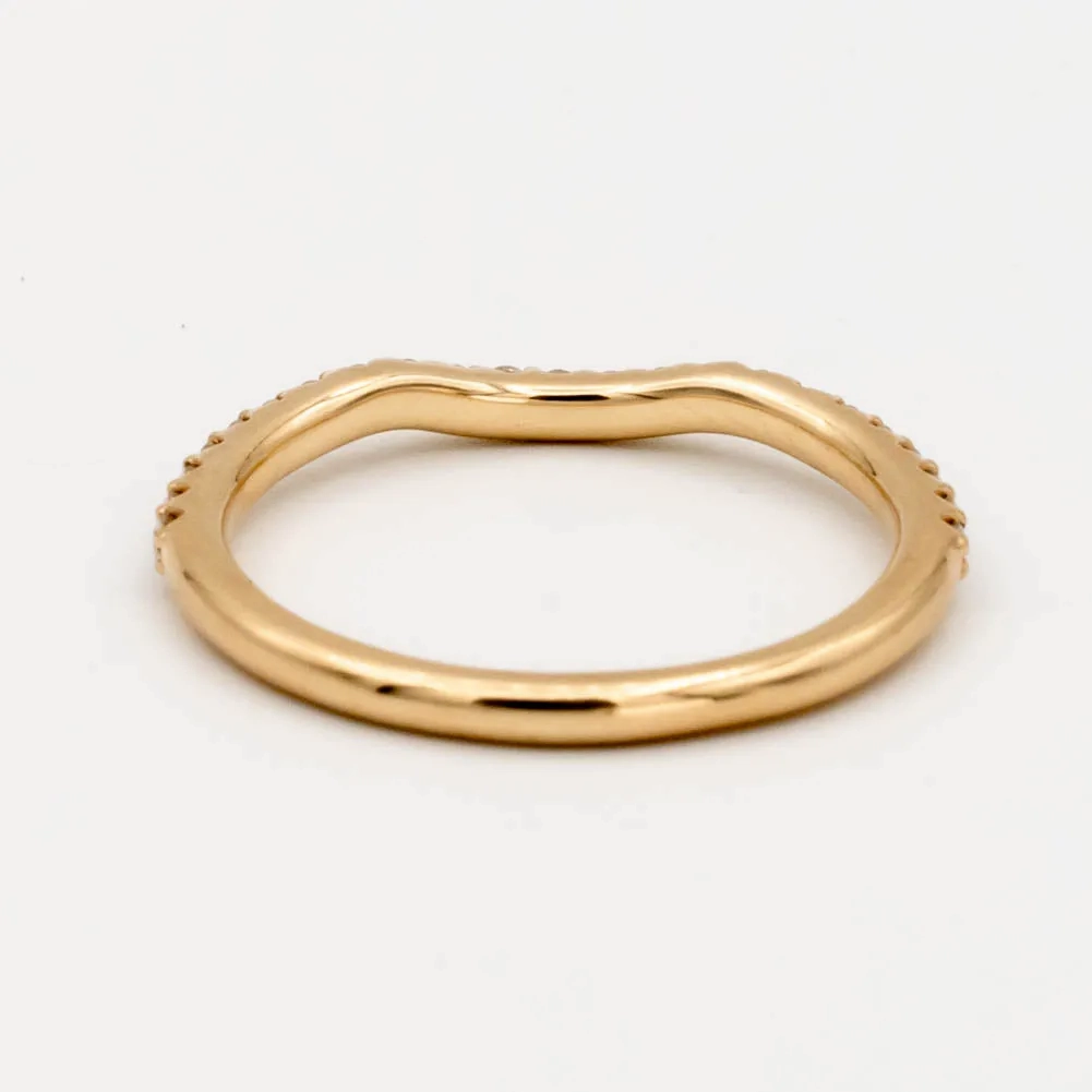 Pave Diamond Contour Band