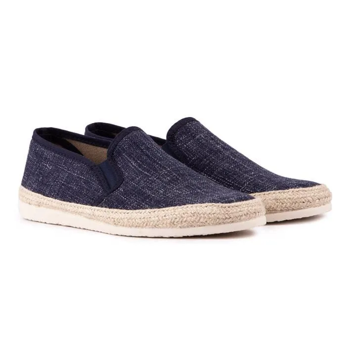 Pecan Herren-Espadrilles aus recycelter Baumwolle | Marineblau