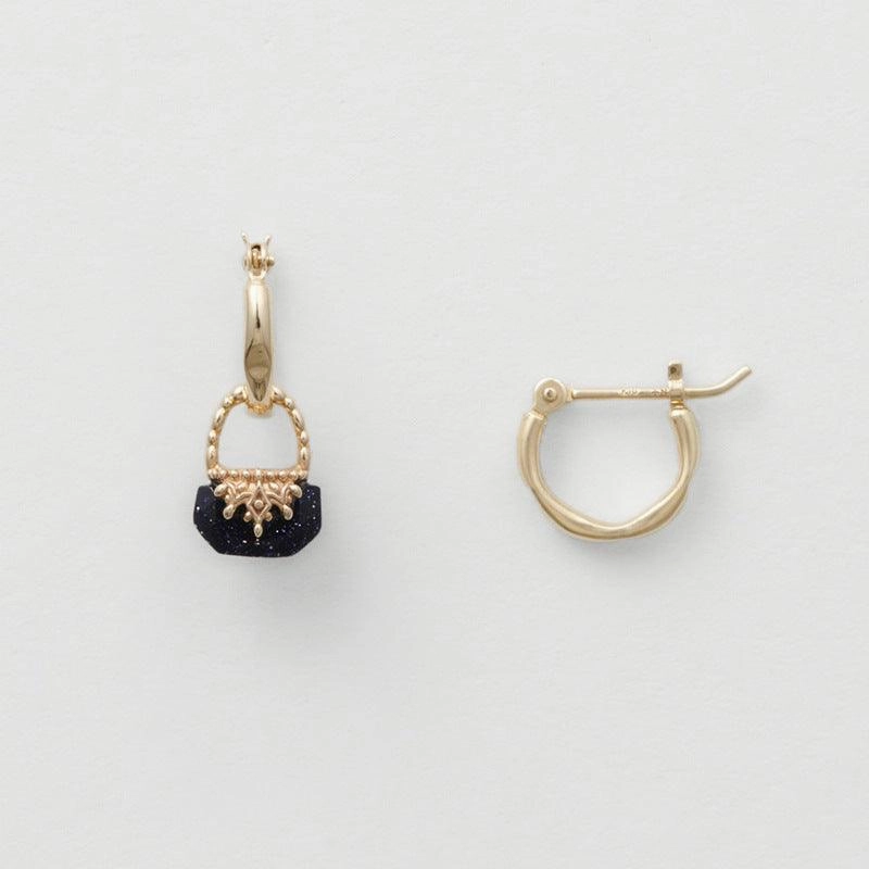 Pendant S925 Sterling Silver Gilded Charm Purple Gold Stone