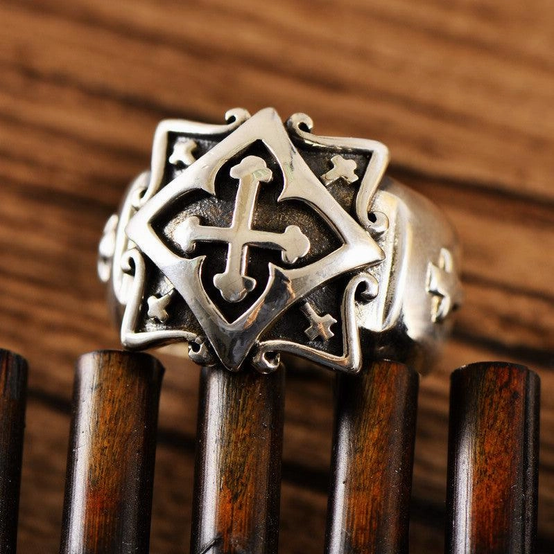 Personality Cross Ring Thick And Stable Male 