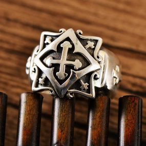 Personality Cross Ring Thick And Stable Male 