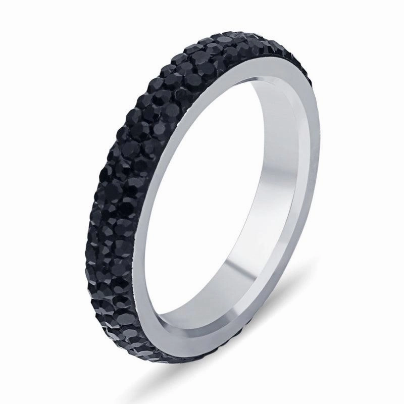 Personalized Couple Stainless Steel And Diamond Ring