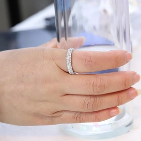 Personalized Couple Stainless Steel And Diamond Ring 