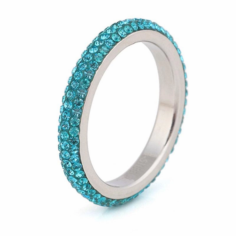 Personalized Couple Stainless Steel And Diamond Ring