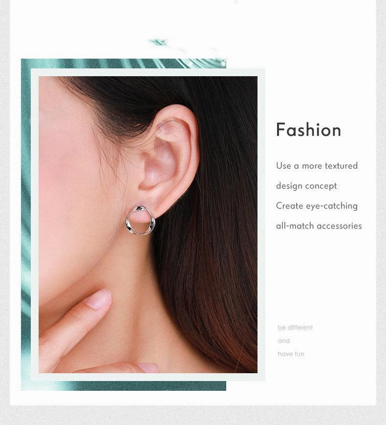 Personalized Fashion Irregular Geometric Circular Design Simple Earrings