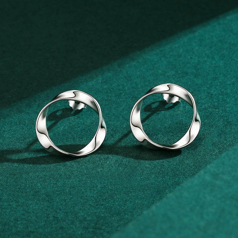 Personalized Fashion Irregular Geometric Circular Design Simple Earrings