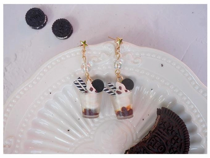 Personalized Food And Play Cute 925 Silver Earrings