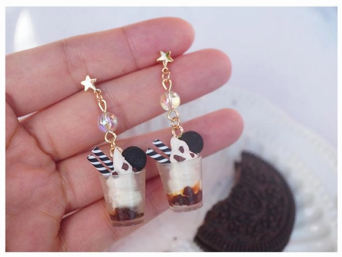Personalized Food And Play Cute 925 Silver Earrings