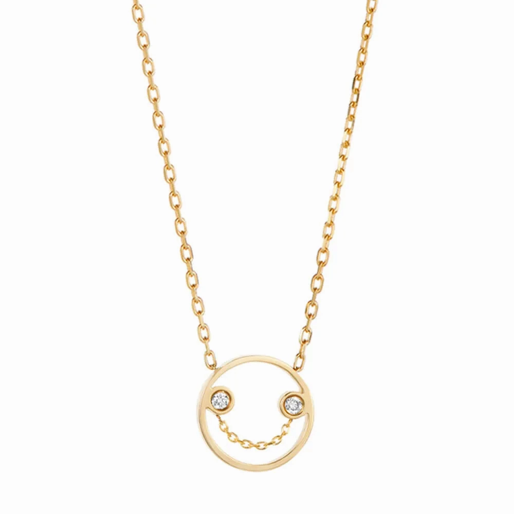 PETIT Belle 14K Gold Necklace w. Diamond