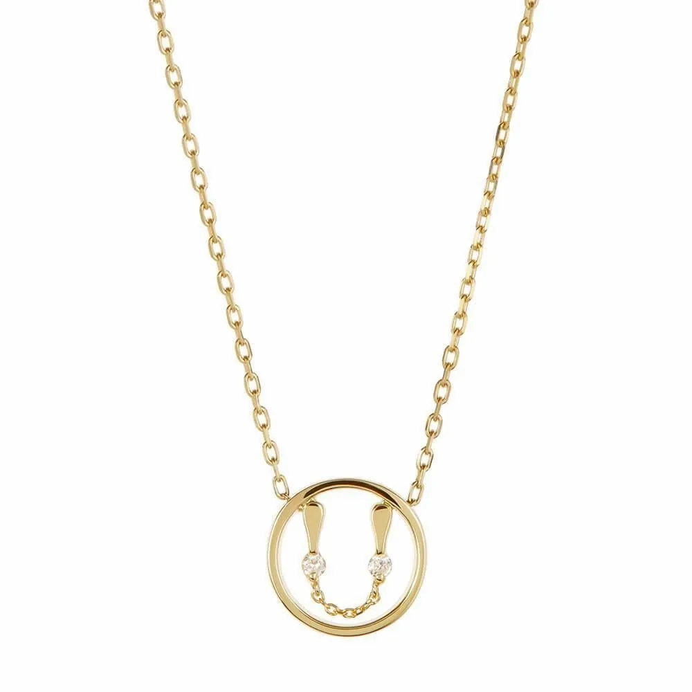 PETIT Em 14K Gold Necklace w. Diamond