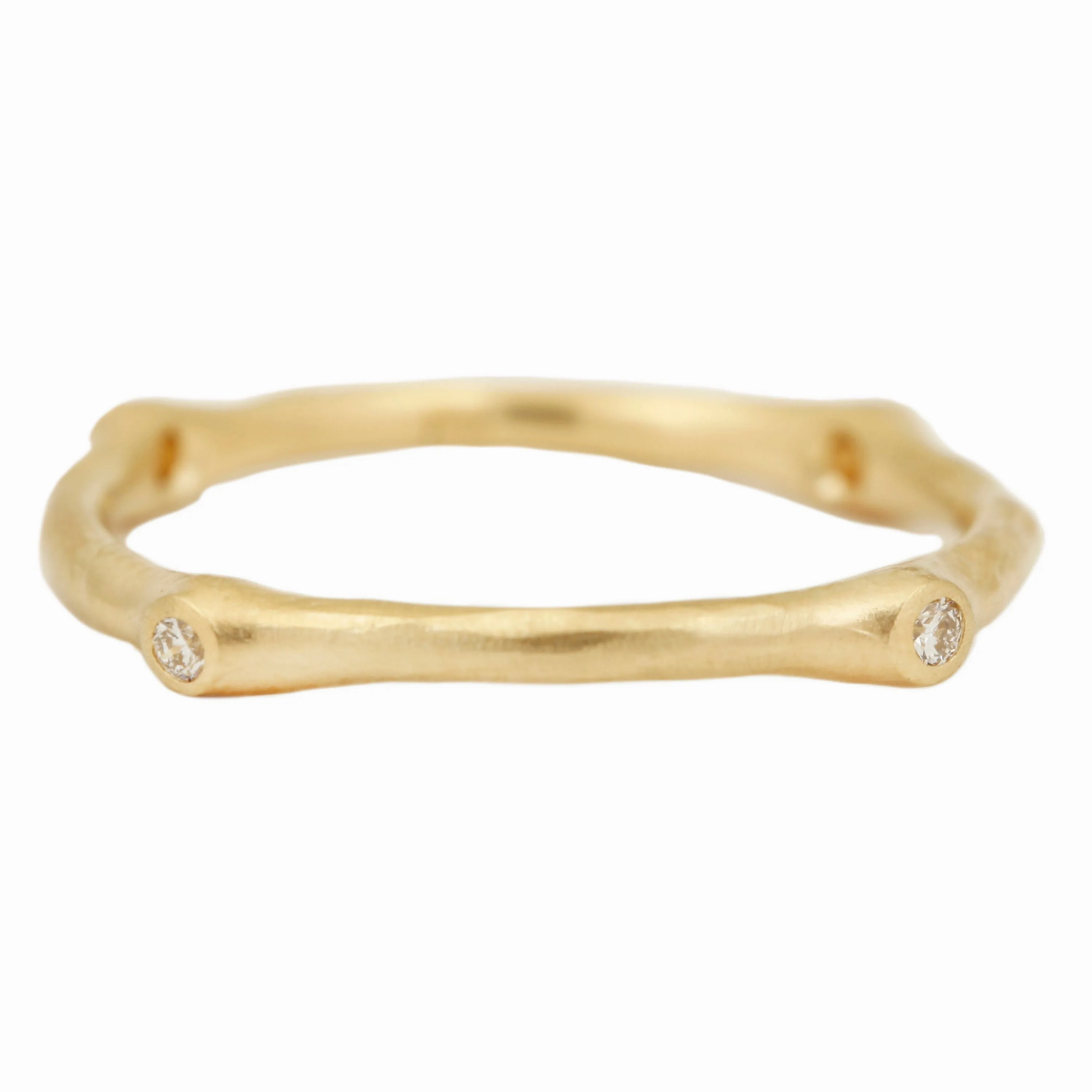 Petite White Diamond Stacking Ring