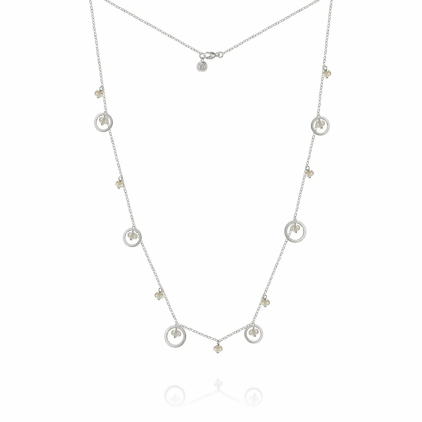 Piccolo Silver Necklace w. Sapphires