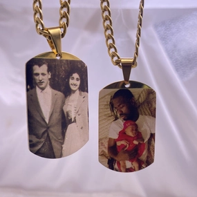 Picture Portrait Necklace Stainless Steel 