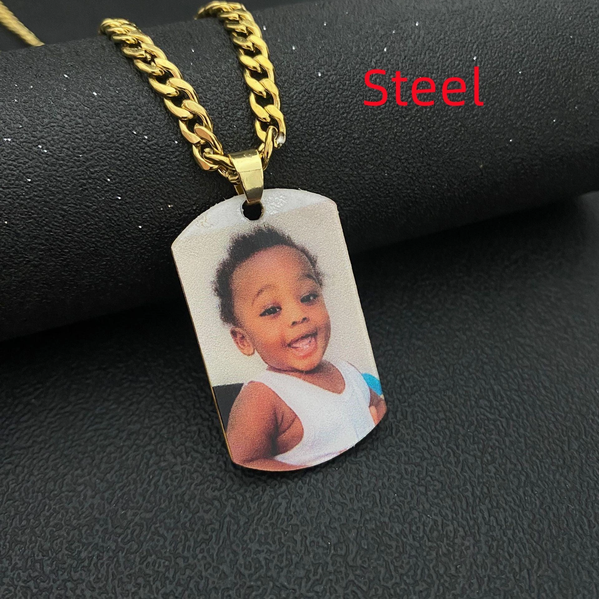 Picture Portrait Necklace Stainless Steel