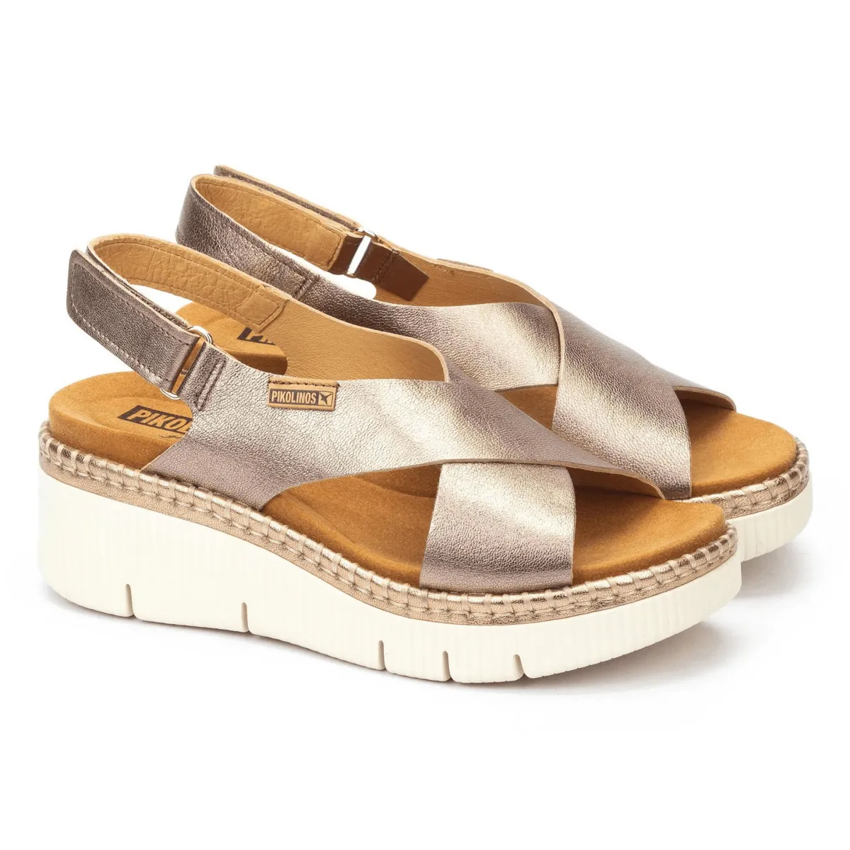 Pikolinos Damen Gomera Stone Metallik Leder