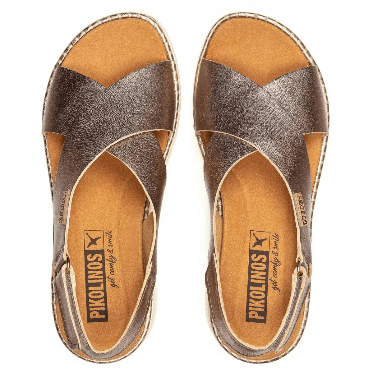 Pikolinos Damen Gomera Stone Metallik Leder