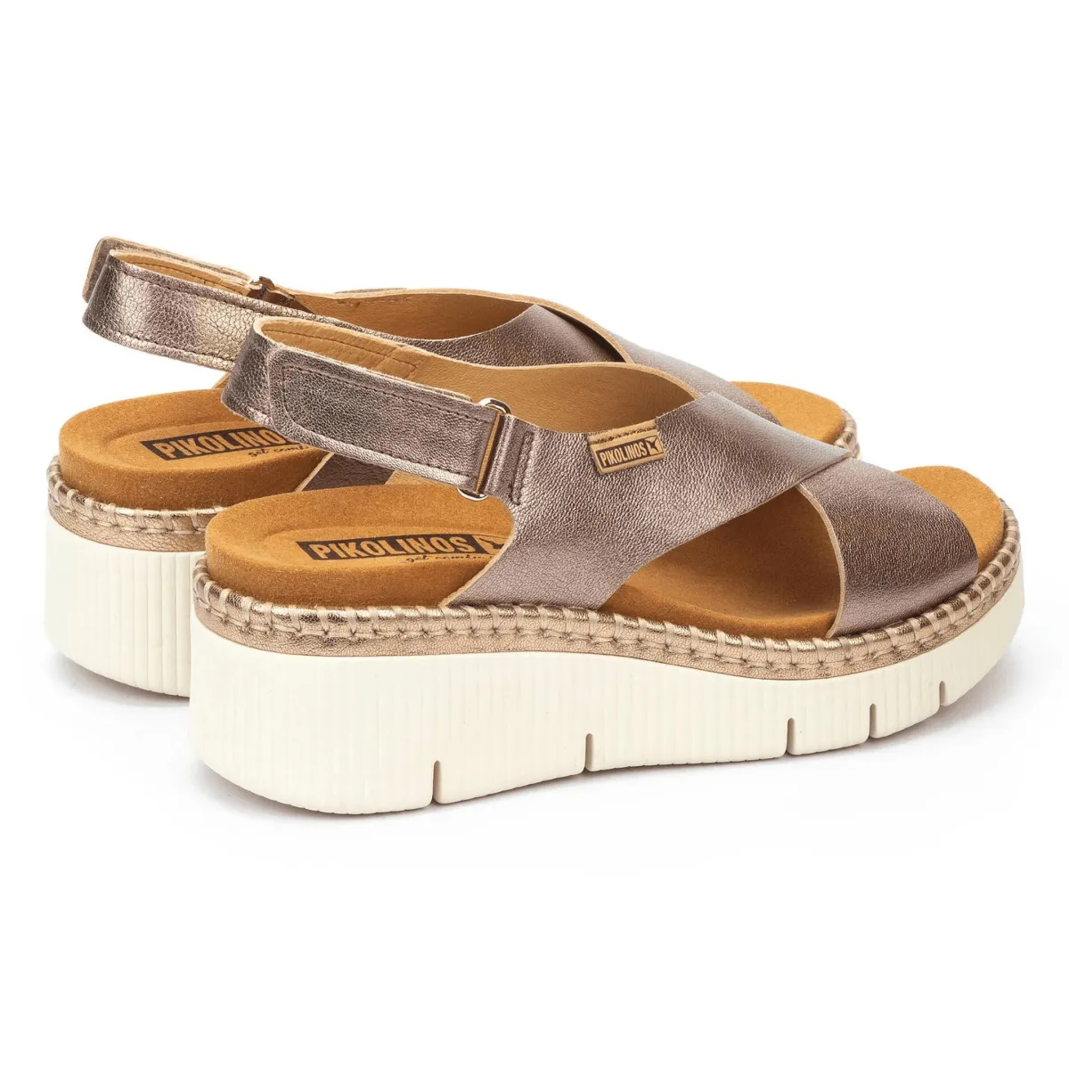 Pikolinos Damen Gomera Stone Metallik Leder