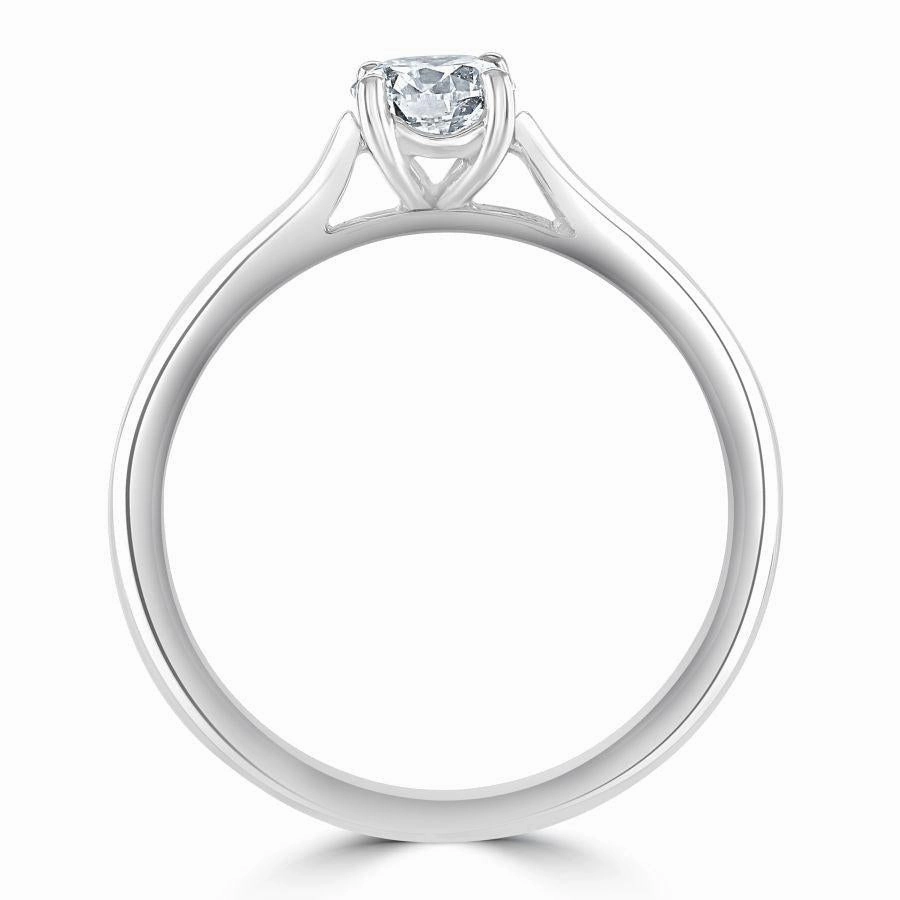 Platinum 0.50ct Round Brilliant Cut Diamond Solitaire Ring