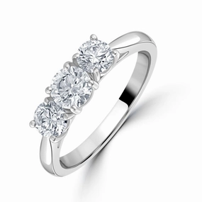 Platinum 3 stone Diamond ring texture-diamond  
