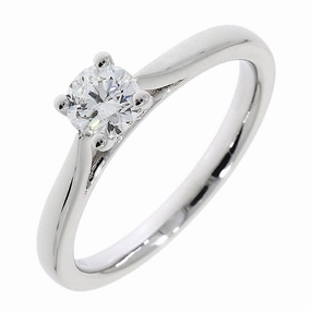 Platinum 4-claw round brilliant cut Diamond solitaire ring texture-diamond  