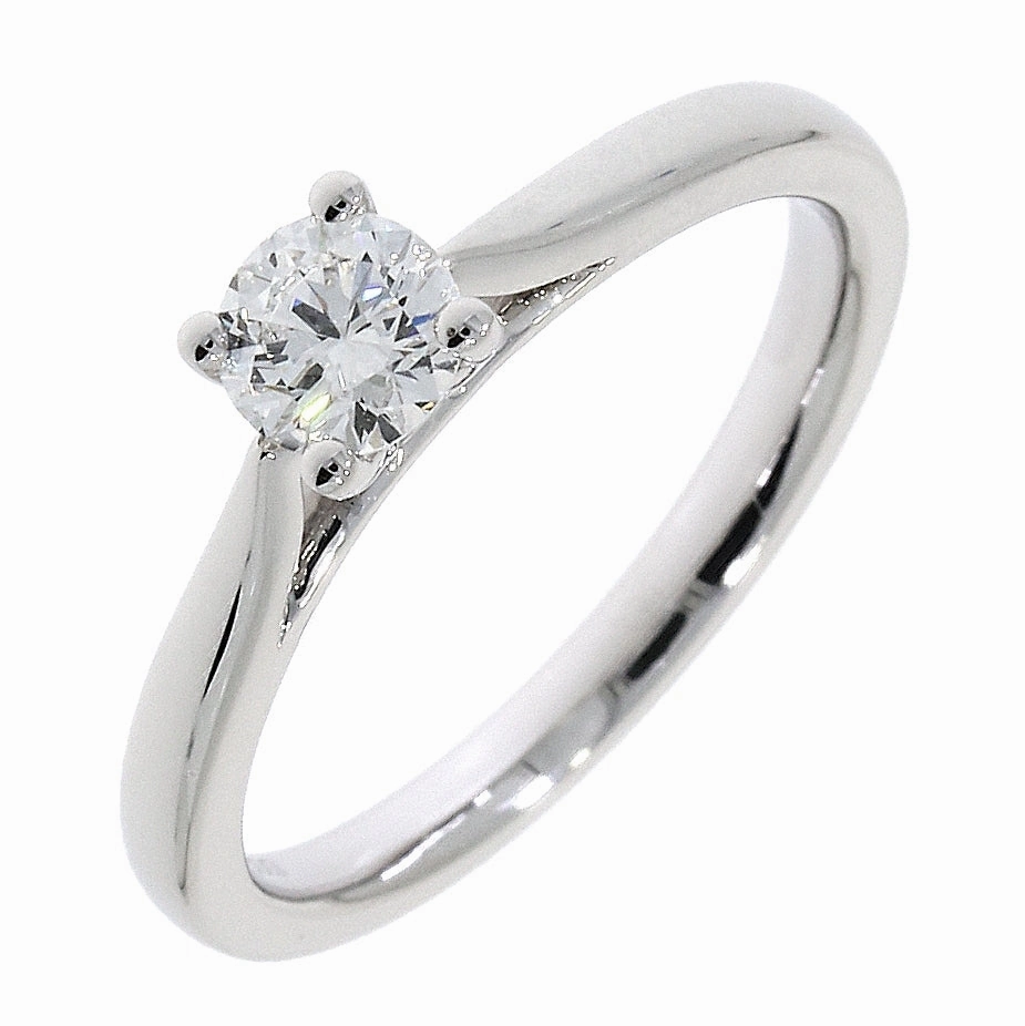 Platinum 4-claw round brilliant cut Diamond solitaire ring texture-diamond  