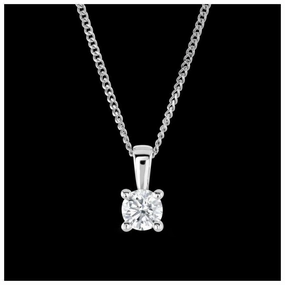 Platinum Brilliant Cut 4 Claw Set Diamond Pendant texture-diamond  