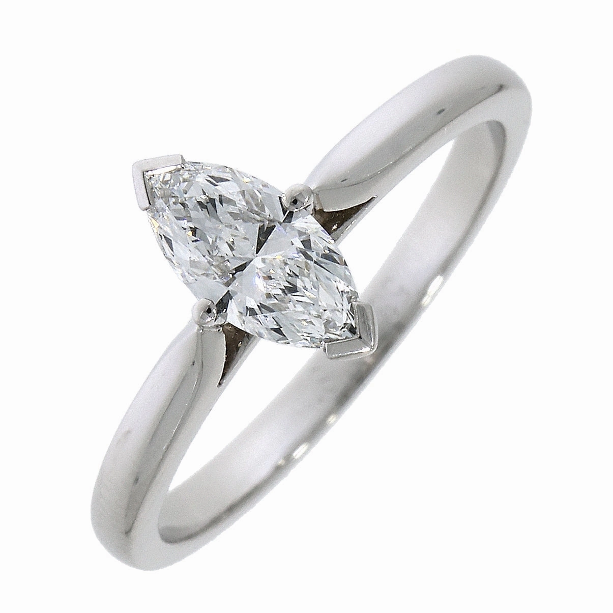 Platinum Marquise Diamond Solitaire Claw Set Ring texture-diamond  