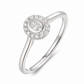 Platinum oval cut Diamond cluster ring texture-diamond  