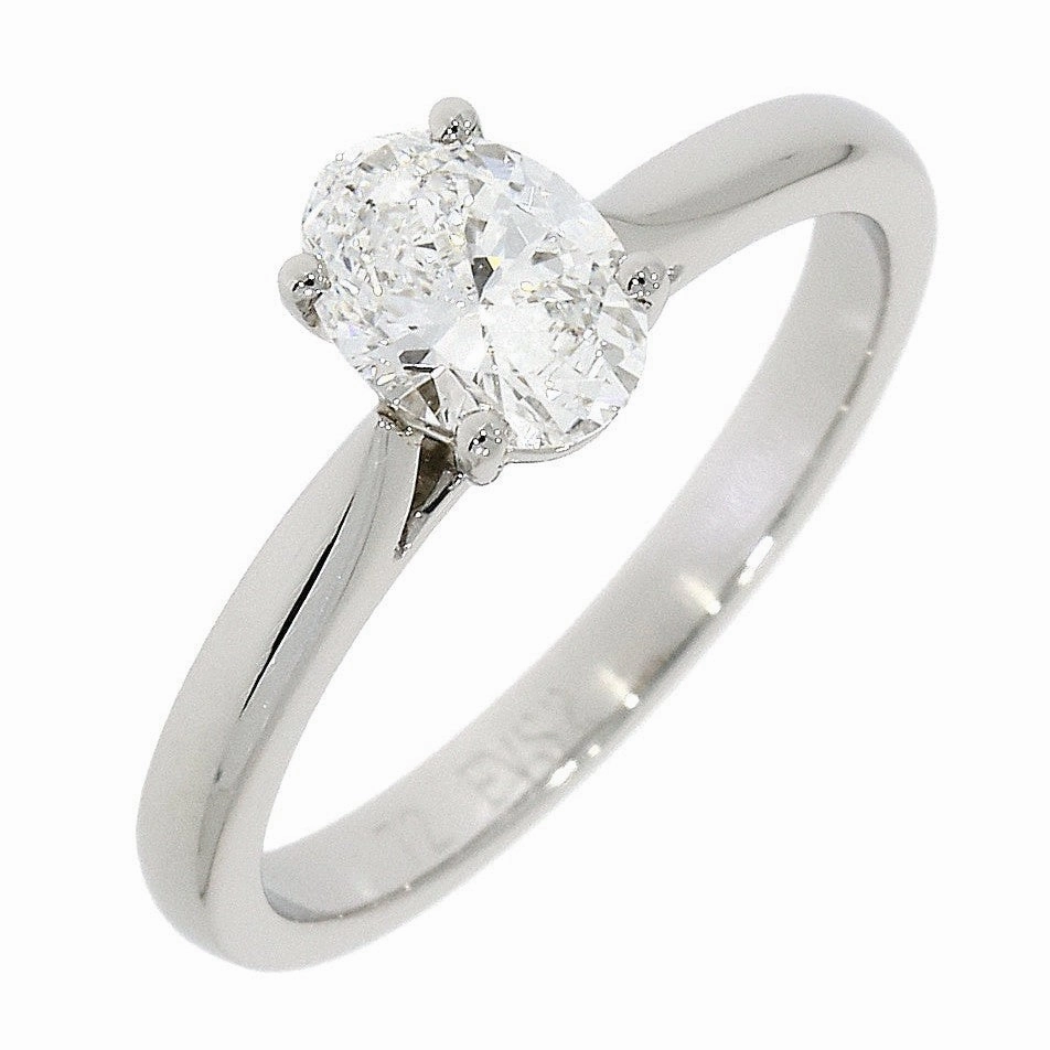 Platinum Oval Diamond Claw Set Solitaire Ring texture-diamond  