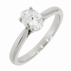 Platinum Oval Diamond Claw Set Solitaire Ring texture-diamond  