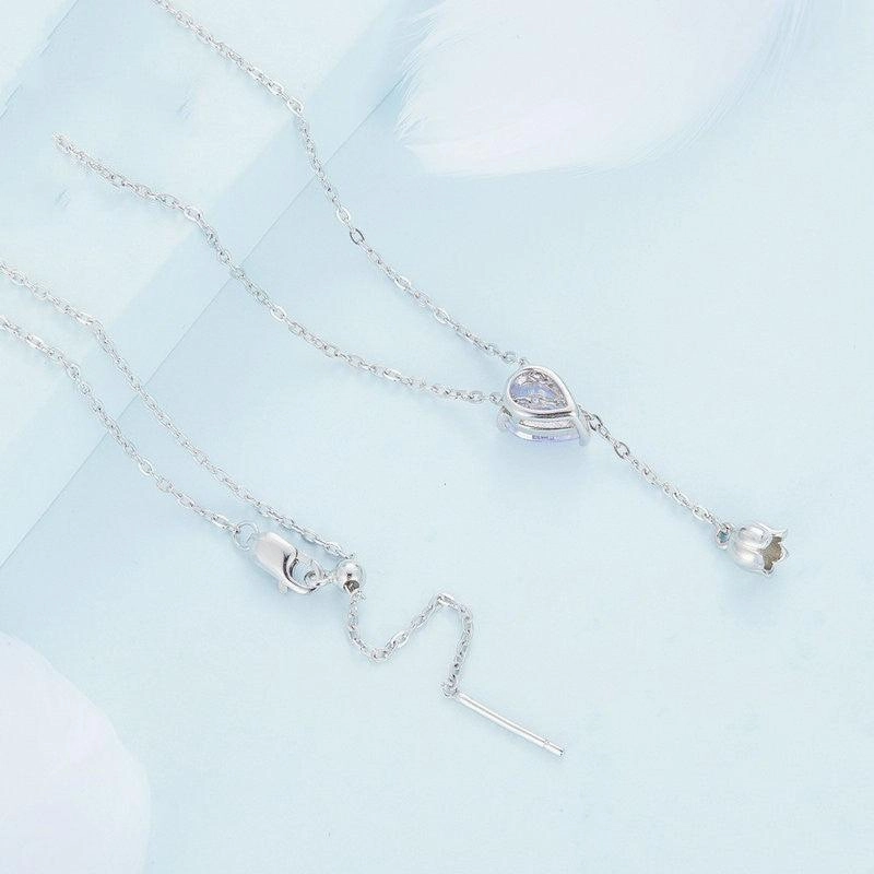 Platinum-plated Water Drop Zircon Flower Smart Pendant