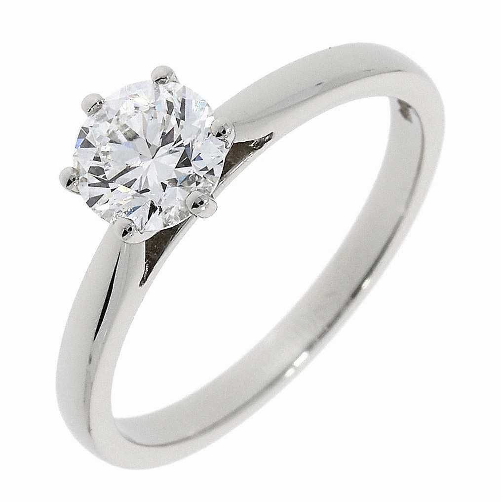 Platinum solitaire diamond 6 claw ring texture-diamond  