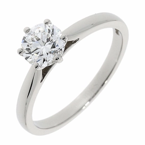Platinum solitaire diamond 6 claw ring texture-diamond  