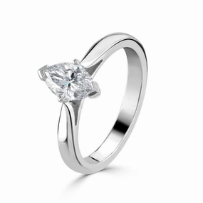 Platinum solitaire marquise cut dimaond ring texture-diamond  