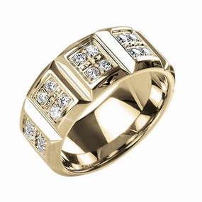 Pyramid Gold Ring 