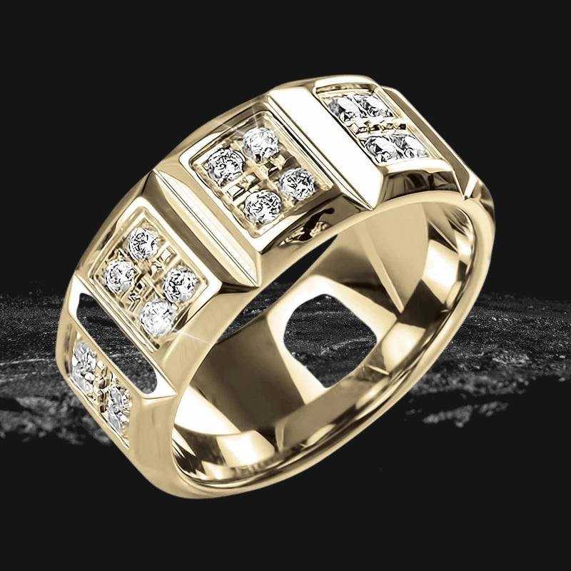 Pyramid Gold Ring