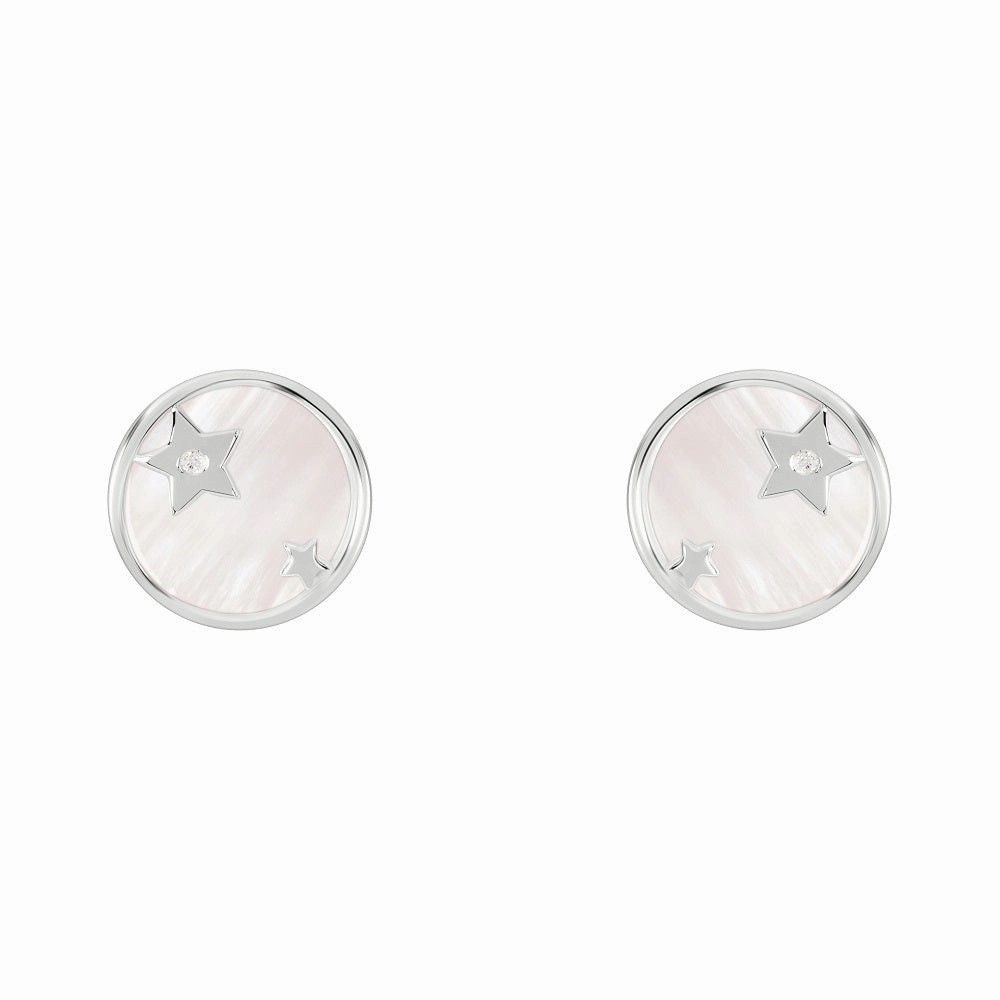 Radley Sterling Silver Mother of Pearl Diamond Disc Earrings RYJ1251 ear-earrings  