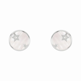 Radley Sterling Silver Mother of Pearl Diamond Disc Earrings RYJ1251 ear-earrings  