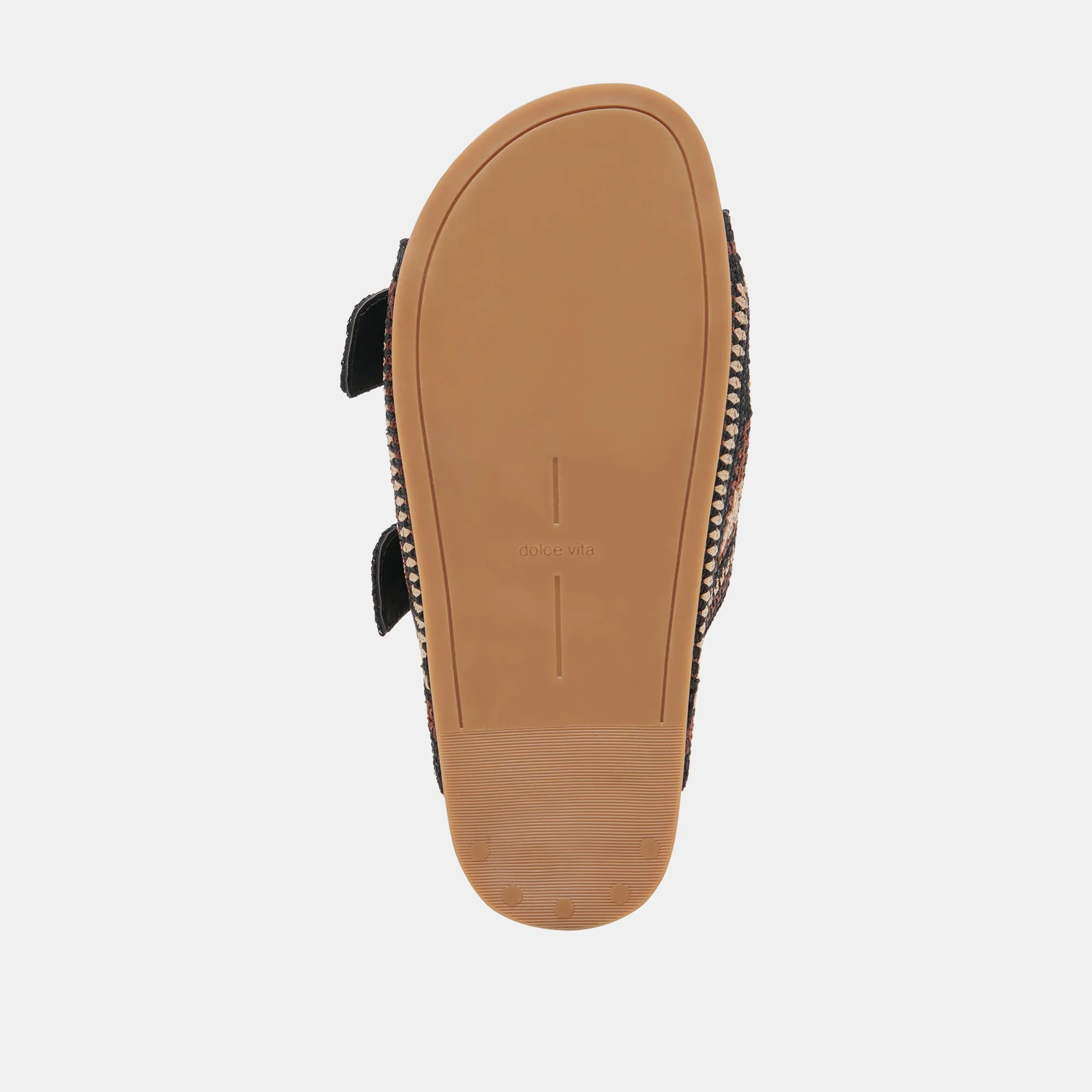 RALLI SANDALETTEN SCHWARZ MULTI STRICK