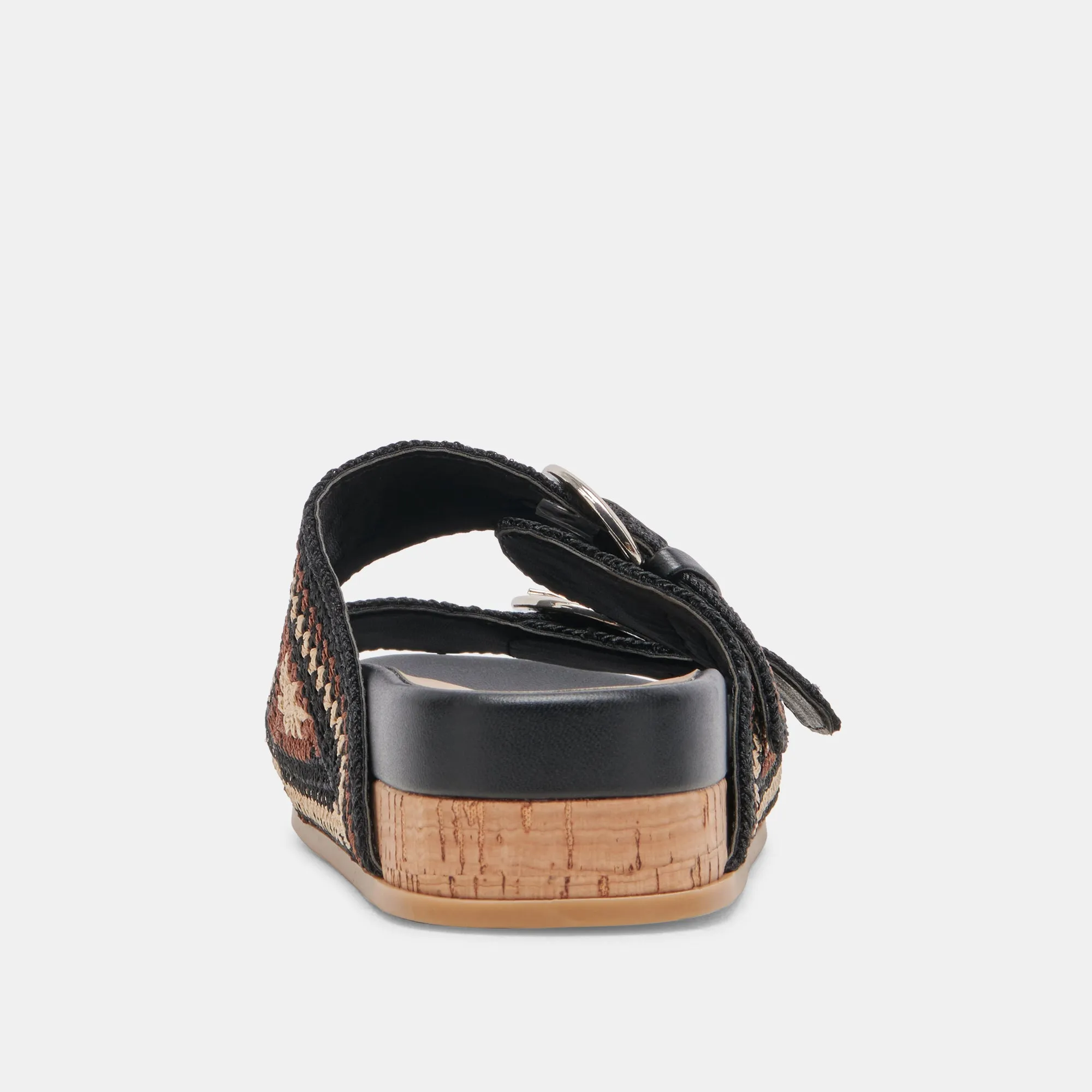 RALLI SANDALETTEN SCHWARZ MULTI STRICK