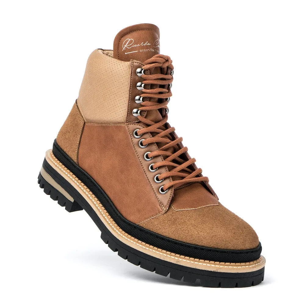 RC Herren Vegane Lederstiefel | Kamel