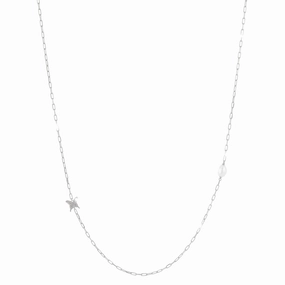 Rebecca Butterfly 925 Silver Necklace With Pearl fashion-jewelry  