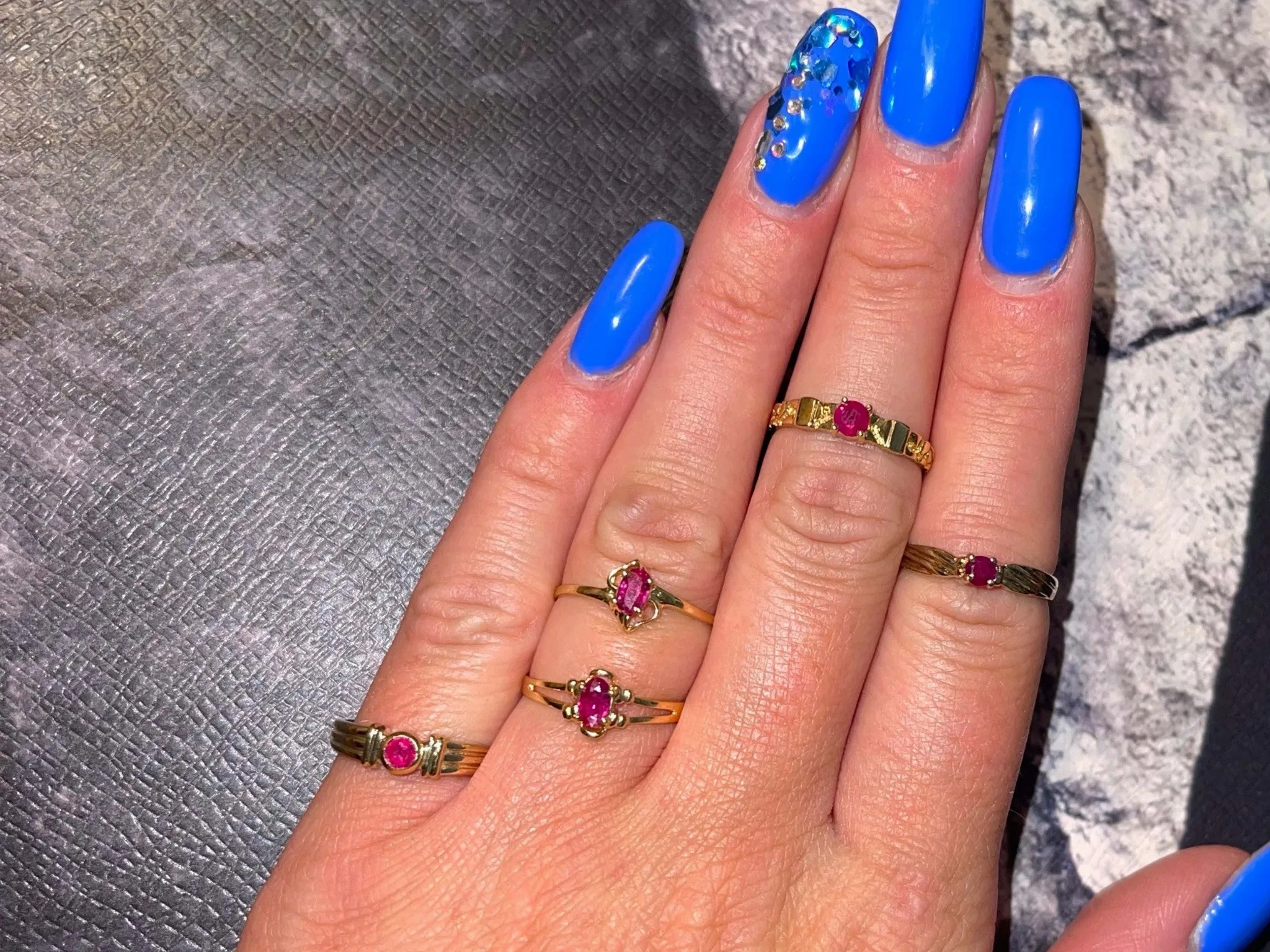 Red Ruby Ring in 14k Yellow Gold