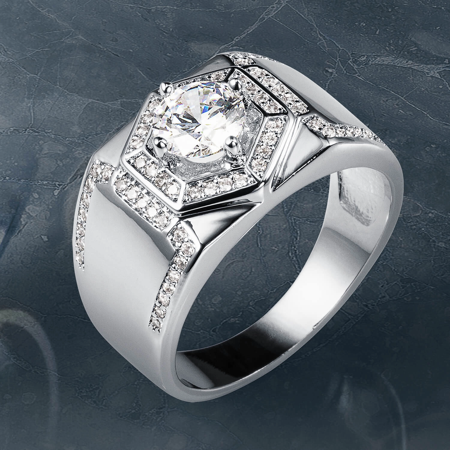 Refined Legacy Rhodium Ring