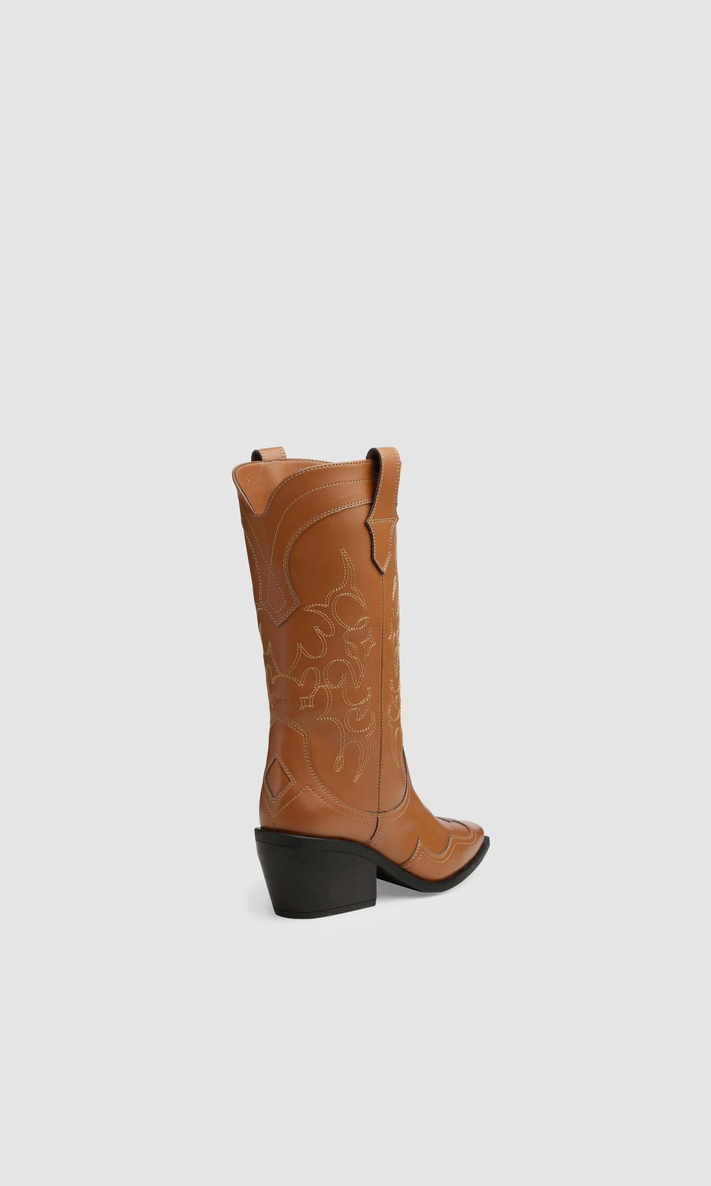Regan II Vegane Apfel-Leder Cowboystiefel | Ingwer