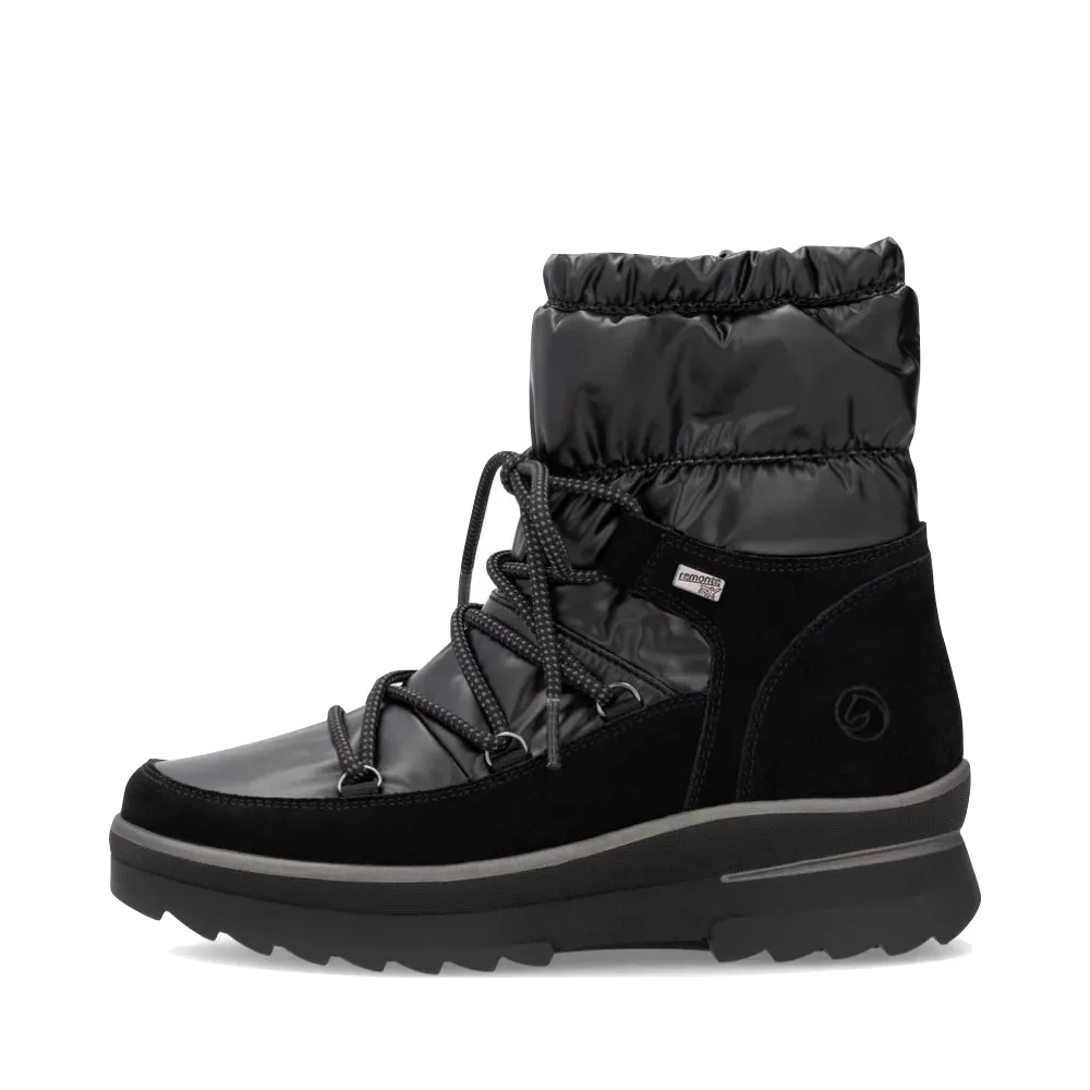 Remote Women's Lelisha 70 wasserdichte Steppstiefel in Schwarz