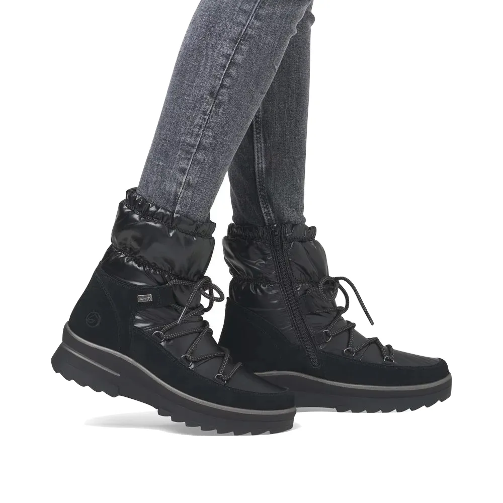 Remote Women's Lelisha 70 wasserdichte Steppstiefel in Schwarz