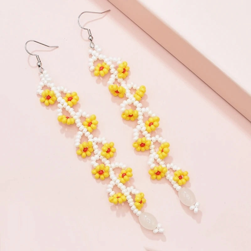 Resin Long Tassel Drop Earrings 