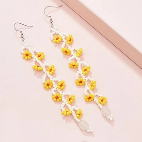 Resin Long Tassel Drop Earrings 