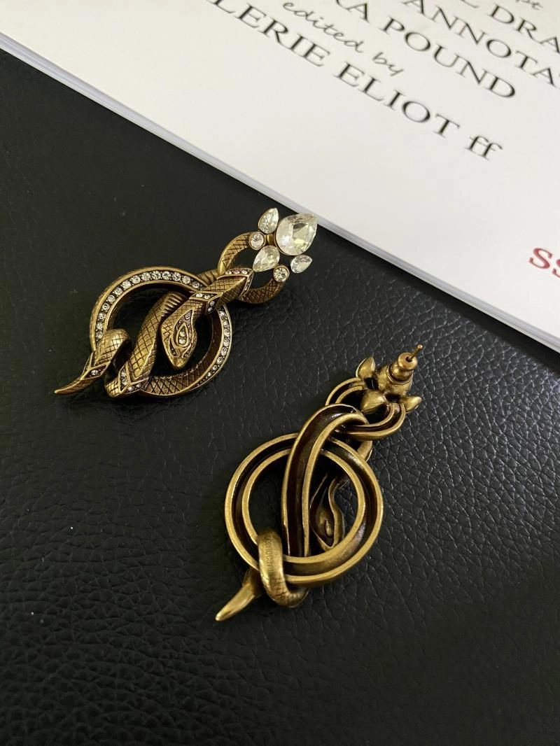 Retro Earrings Exaggerate The Temperament Of Court Snake Print